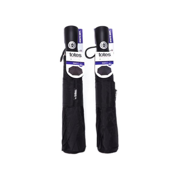 totes NeverWet 54" ARC Diameter Umbrella One Push Open/Close Lot of 2 Brand New - Picture 3 of 3